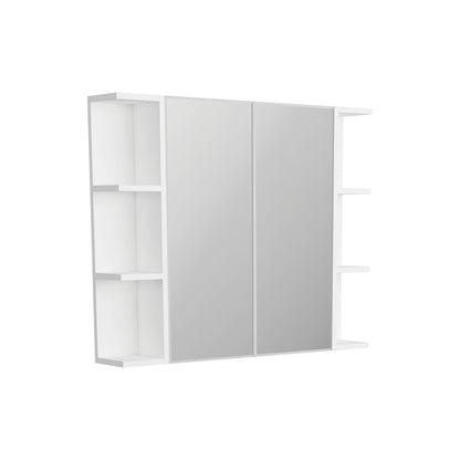 Bevel Edge Mirror Cabinet, 2 Side Shelves