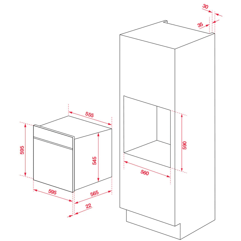 Fan-Forced Oven, 60cm, 4 Function