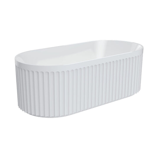 Eleanor Fluted Freestanding Acrylic Bath, 1700mm