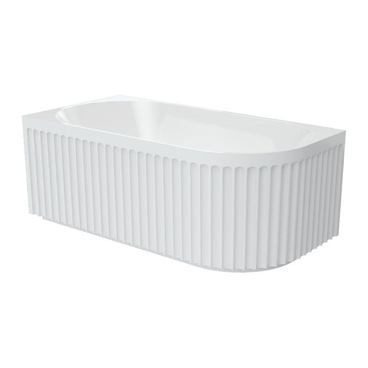 Eleanor Fluted Acrylic Corner Bath, 1500mm