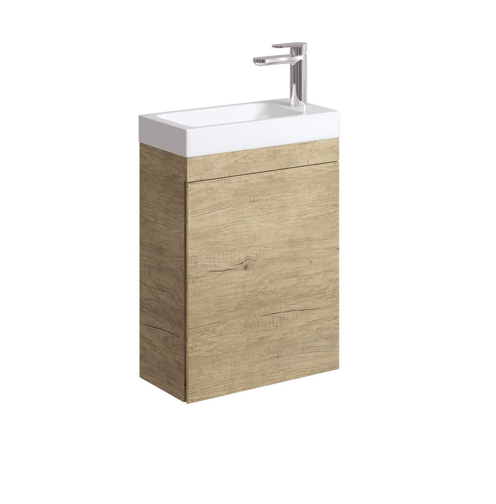 Denzel Edge 450 Ensuite Wall-Hung Vanity, Scandi Oak
