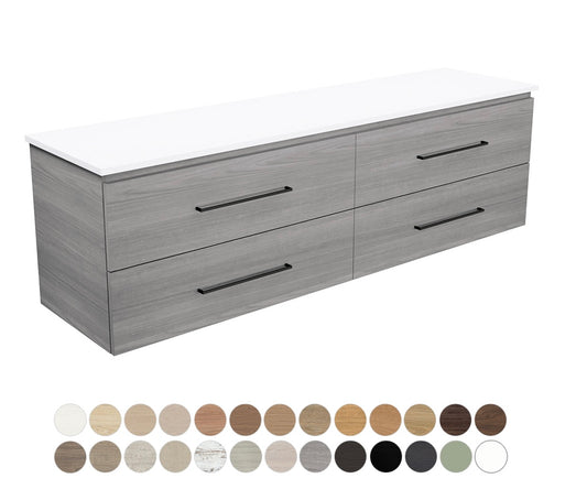 Carmen All Drawer 1800 Double Bowl Wall Hung Vanity