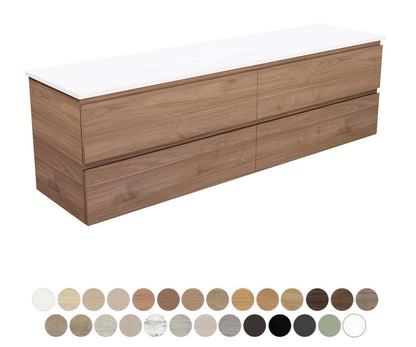 Carmen All Drawer 1800 Double Bowl Wall Hung Vanity