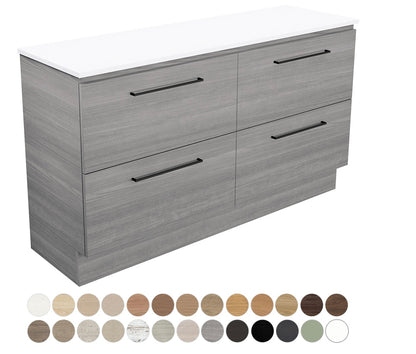 Carmen All Drawer 1500 Double Bowl Floor Standing Vanity