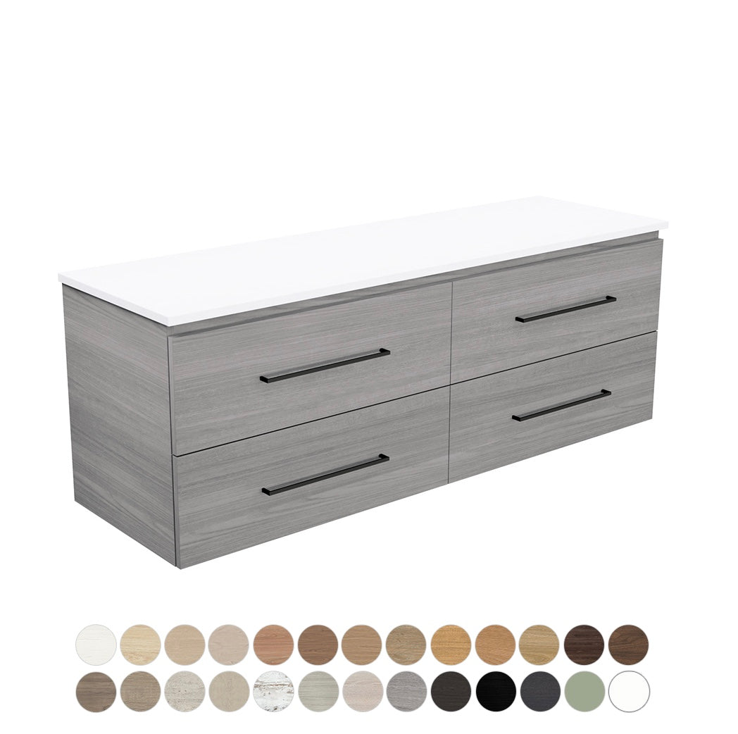 Carmen All Drawer 1500 Single Bowl Wall Hung Vanity