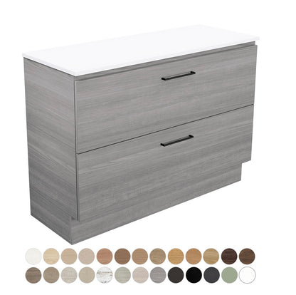 Carmen All Drawer 1200 Double Bowl Floor Standing Vanity