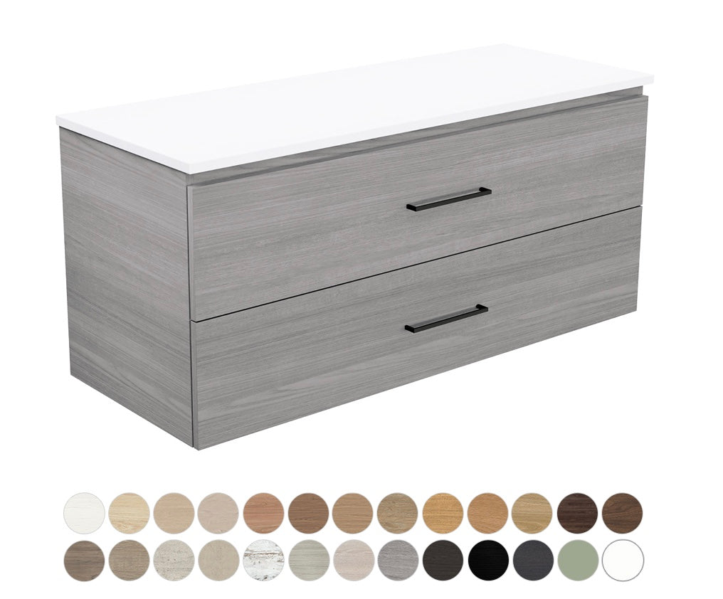 Carmen All Drawer 1200 Double Bowl Wall Hung Vanity