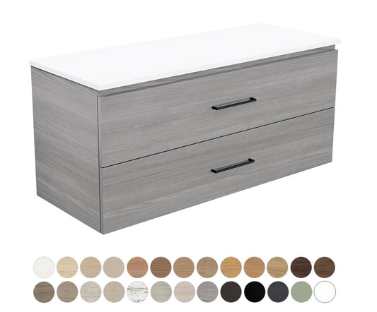 Carmen All Drawer 1200 Double Bowl Wall Hung Vanity