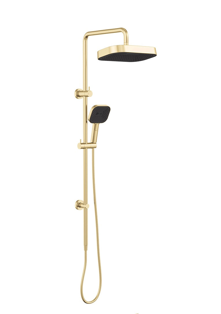 Kuro Twin Shower, Soft Square Head
