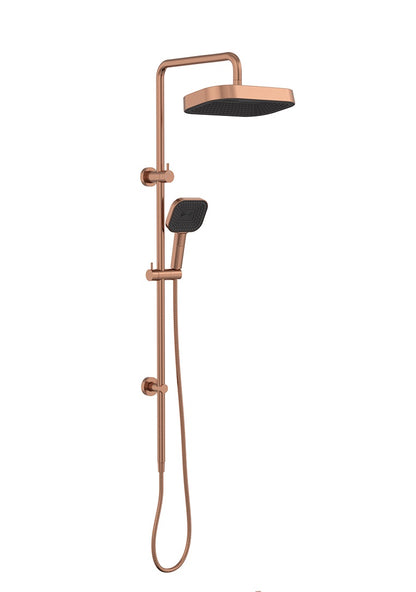 Kuro Twin Shower, Soft Square Head