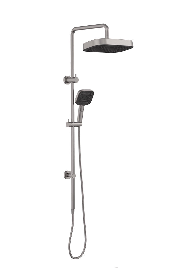 Kuro Twin Shower, Soft Square Head