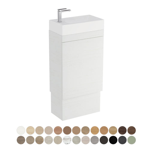 Riley Slim Ensuite 450 Floor Standing Vanity, Ralph Basin-Top