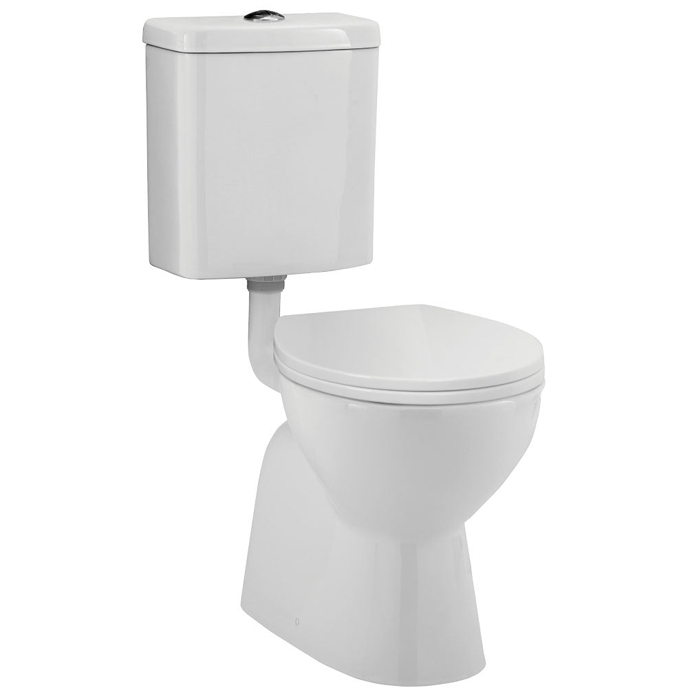 Stella Senior Adjustable Link Toilet Suite, Gloss White