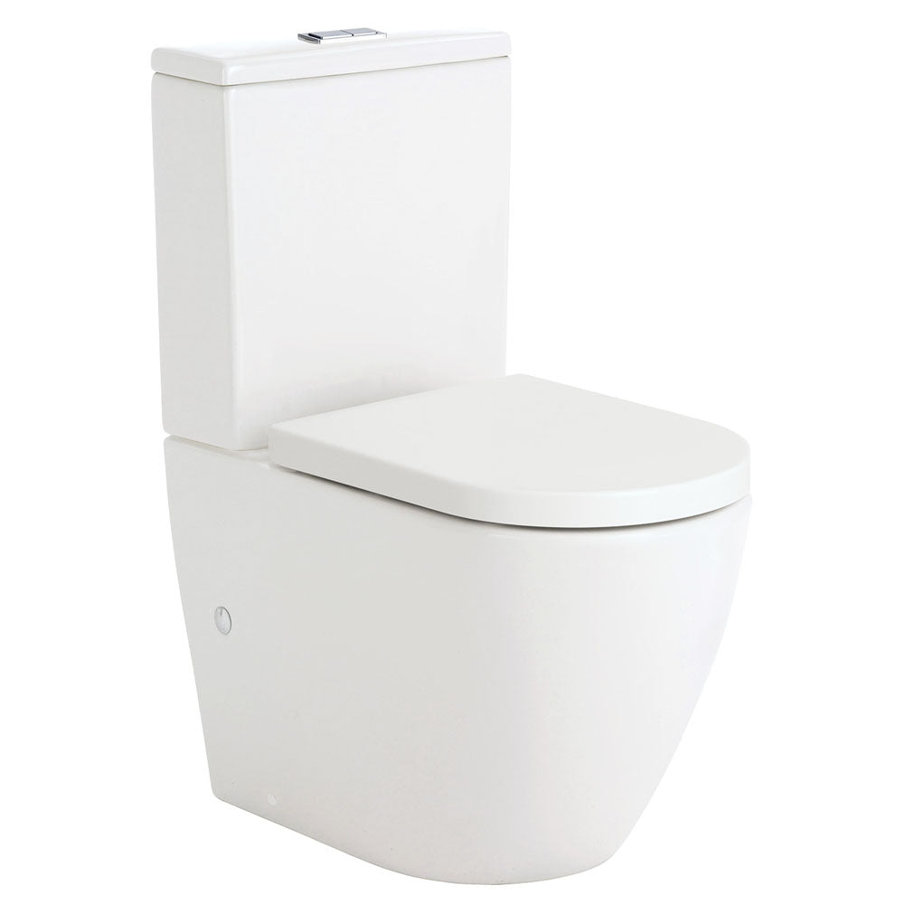 Koko Tornado Flush Back-to-Wall Toilet Suite, Gloss White