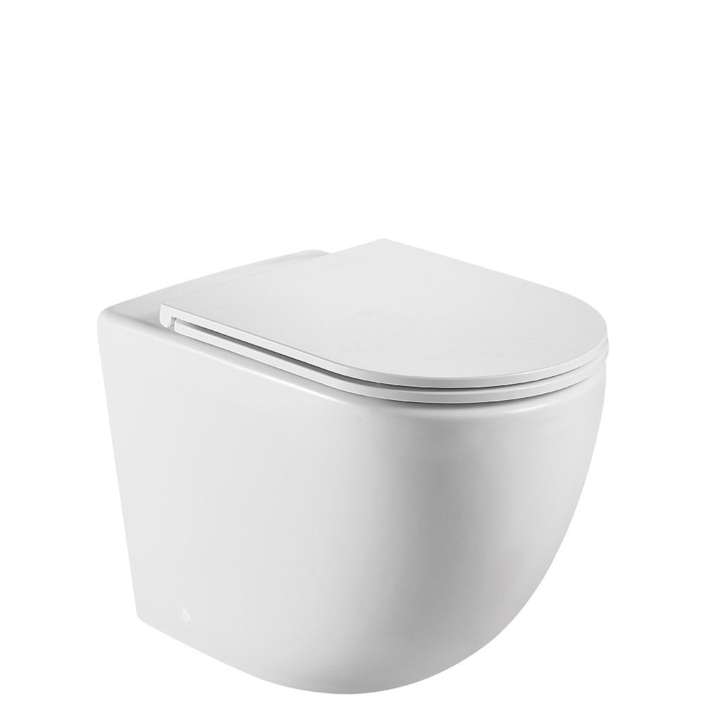 Koko Tornado Flush Wall-Faced Toilet Suite with Slim Seat