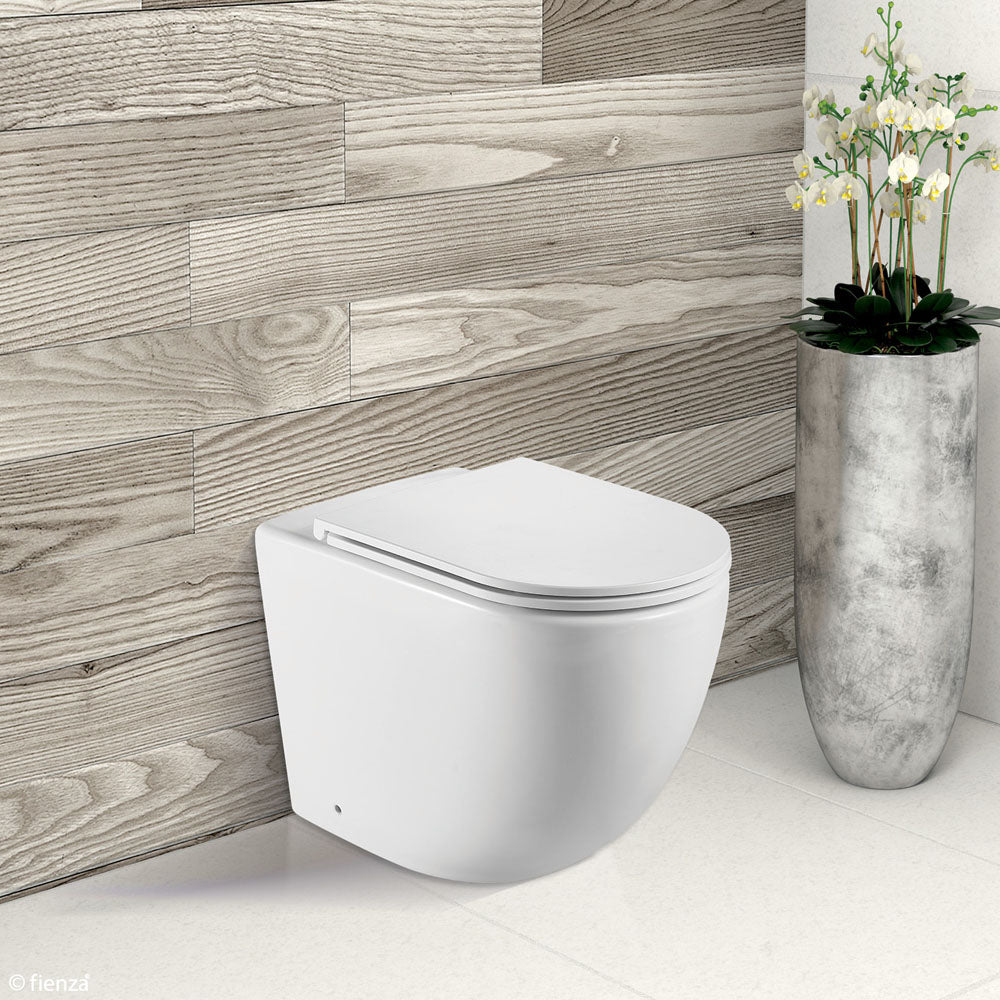 Koko Tornado Flush Wall-Faced Toilet Suite with Slim Seat