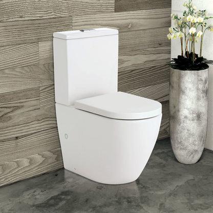 Koko Tornado Flush Back-to-Wall Toilet Suite, Gloss White