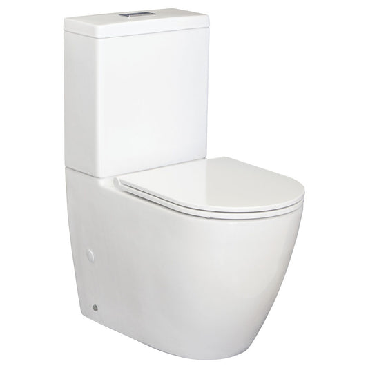 Empire Back-to-Wall Toilet Suite, Gloss White with Slim Seat