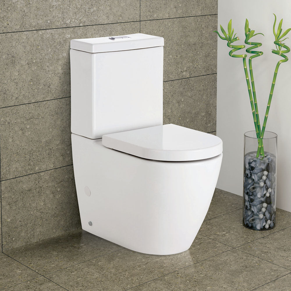 Empire Back-to-Wall Toilet Suite, Gloss White