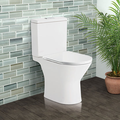 Chica Close-Coupled Toilet Suite, Gloss White with Slim Seat