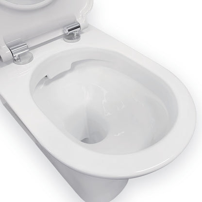 Delta Care Back-to-Wall Toilet Suite, White Seat