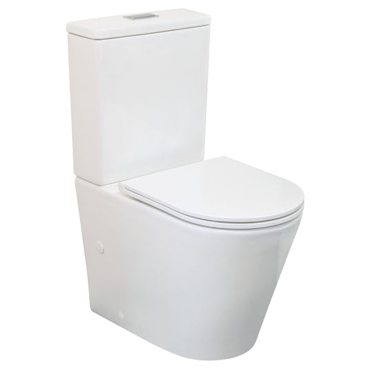 Isabella Back-to-Wall Toilet Suite, Gloss White with Slim Seat