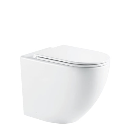 Alix Ambulant Wall-Faced Toilet Suite, Gloss White with Slim Seat