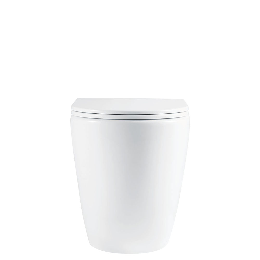 Alix Ambulant Wall-Faced Toilet Suite, Gloss White with Slim Seat