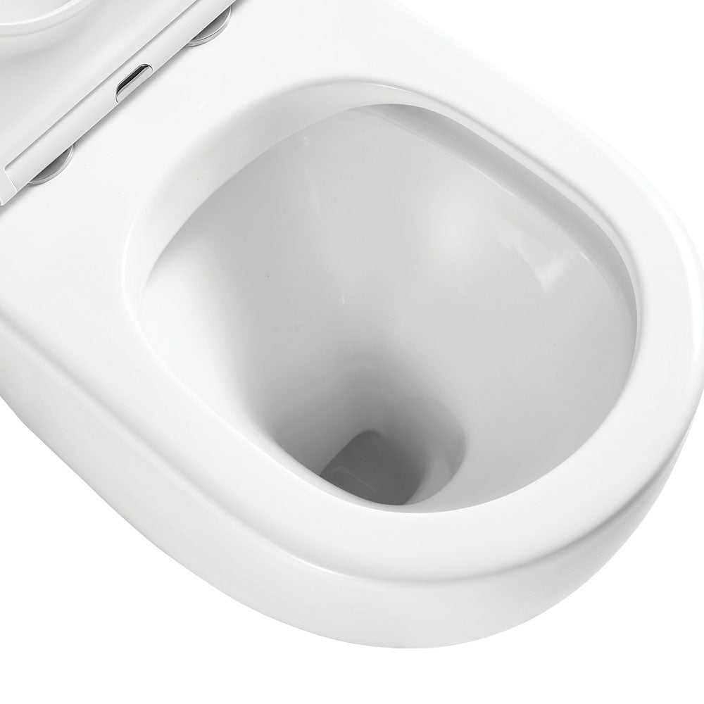 Alix Ambulant Wall-Faced Toilet Suite, Gloss White with Slim Seat