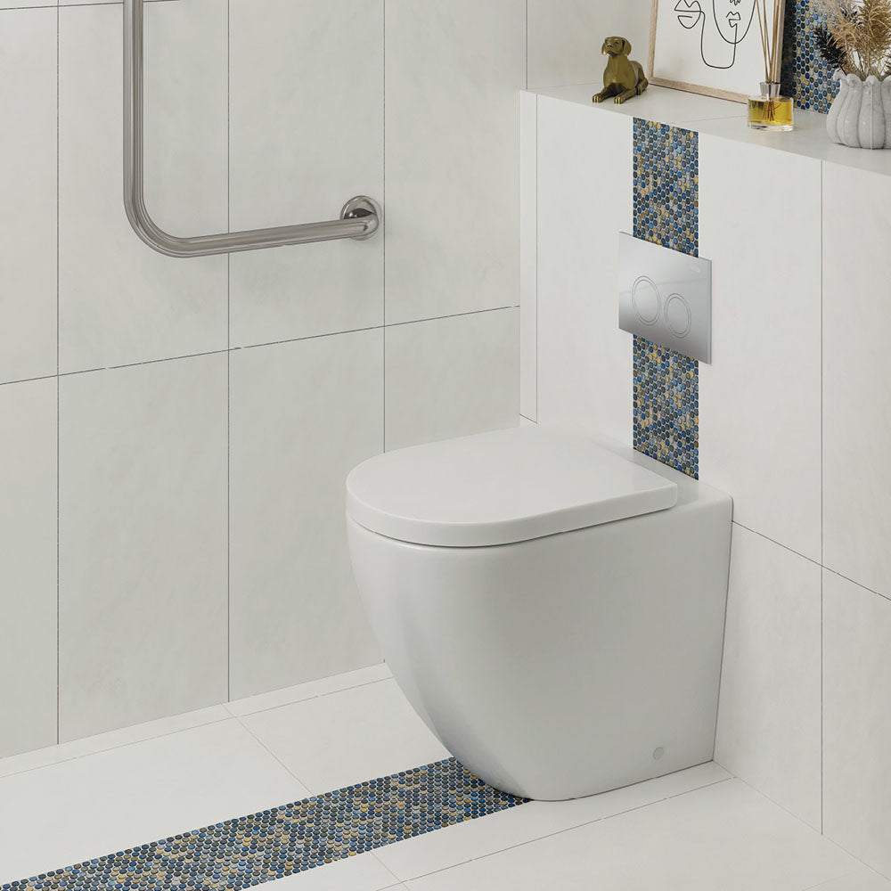 Alix Ambulant Wall-Faced Toilet Suite, Gloss White