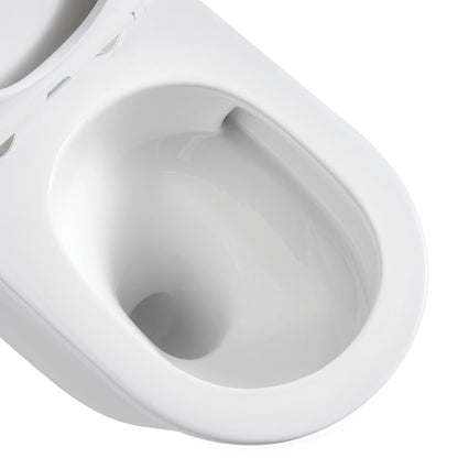 Aluca Tornado Flush Wall-Faced Toilet Suite, Gloss White with Slim Seat