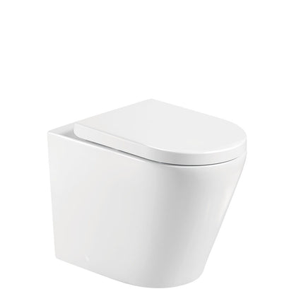 Aluca Tornado Flush Wall-Faced Toilet Suite, Gloss White