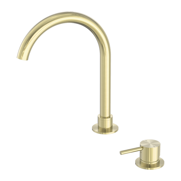 Mecca Hob Basin Mixer | Round Swivel Spout