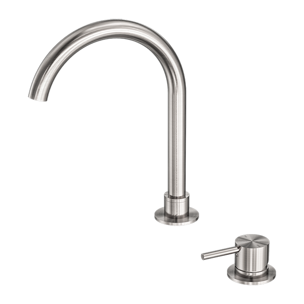 Mecca Hob Basin Mixer | Round Swivel Spout