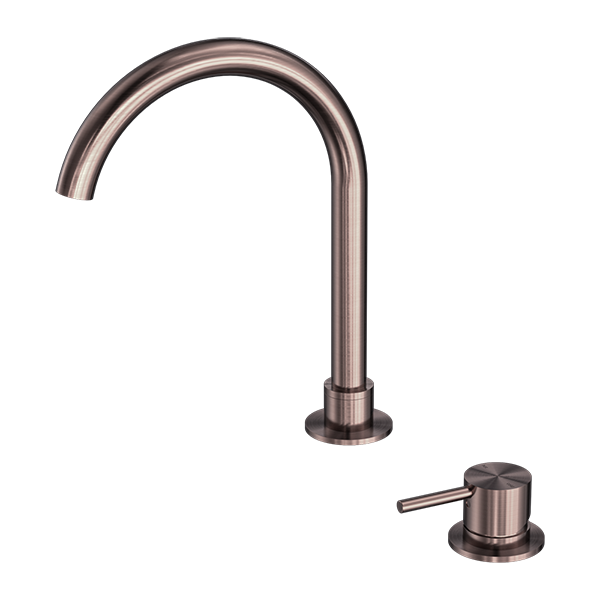 Mecca Hob Basin Mixer | Round Swivel Spout