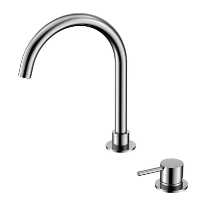 Mecca Hob Basin Mixer | Round Swivel Spout