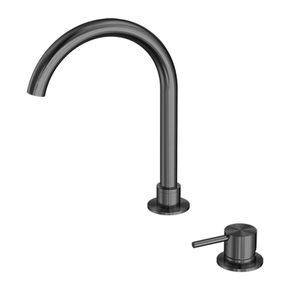 Mecca Hob Basin Mixer | Round Swivel Spout