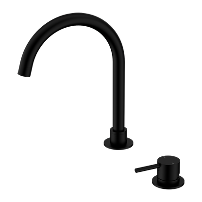 Mecca Hob Basin Mixer | Round Swivel Spout