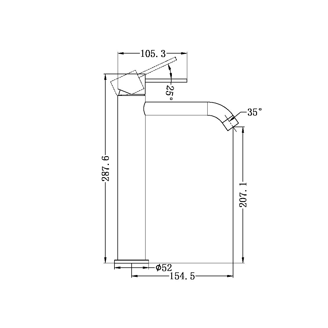 Mecca Tall Basin Mixer