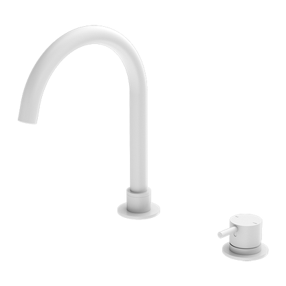 Mecca Hob Basin Mixer | Round Swivel Spout