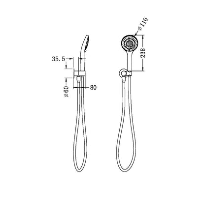 Mecca Hand Hold Shower | Air Shower