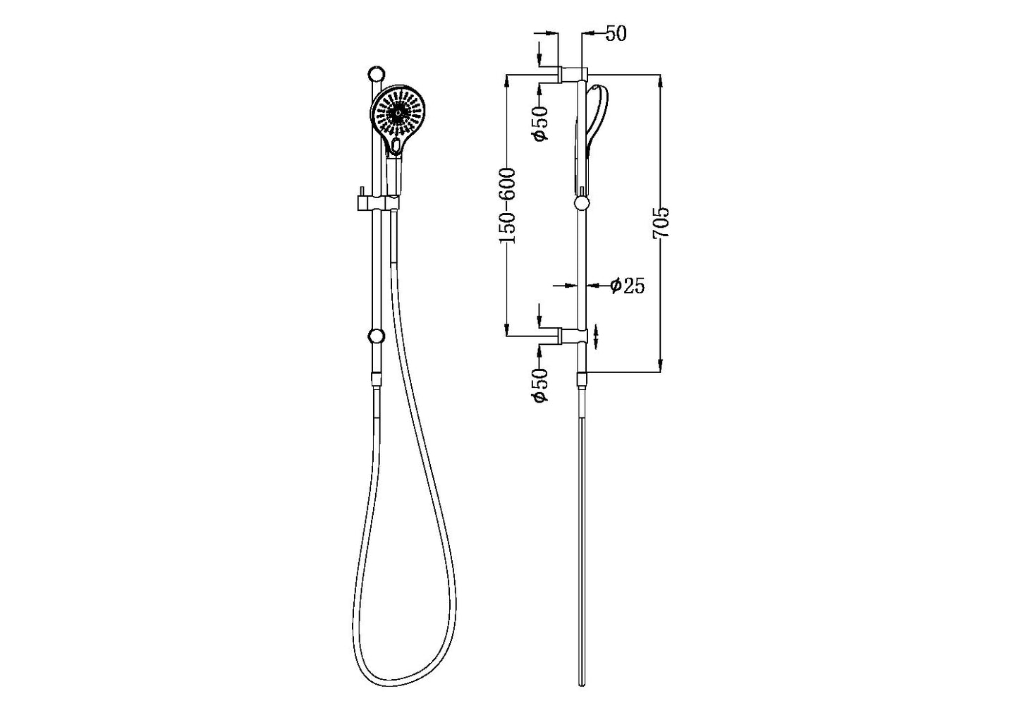 Mecca Shower Rail