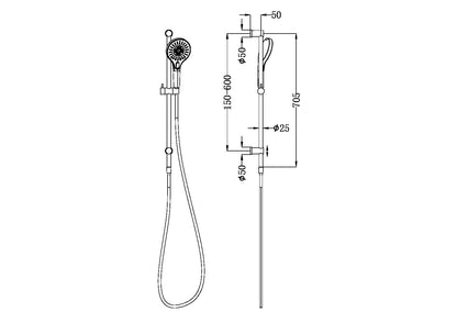 Mecca Shower Rail