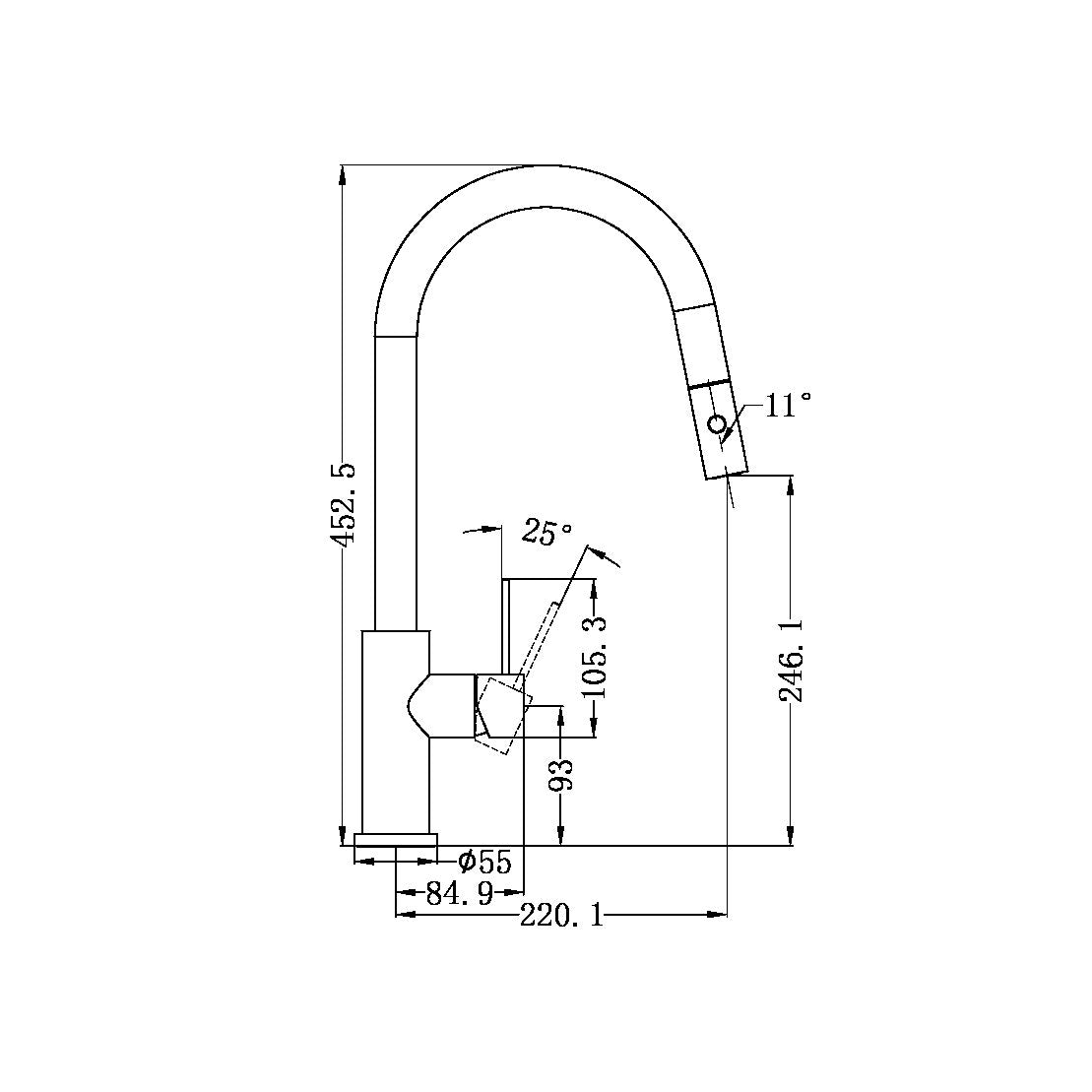 Mecca Pull Out Sink Mixer | Veggie Spray