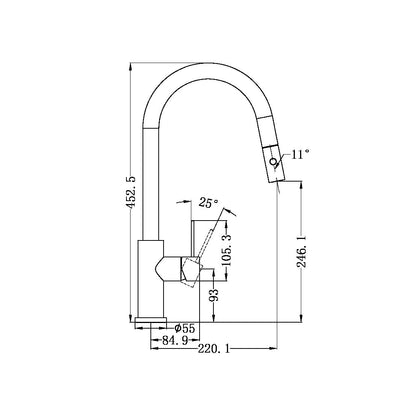 Mecca Pull Out Sink Mixer | Veggie Spray