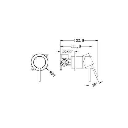 Mecca Shower Mixer | 60mm Plate