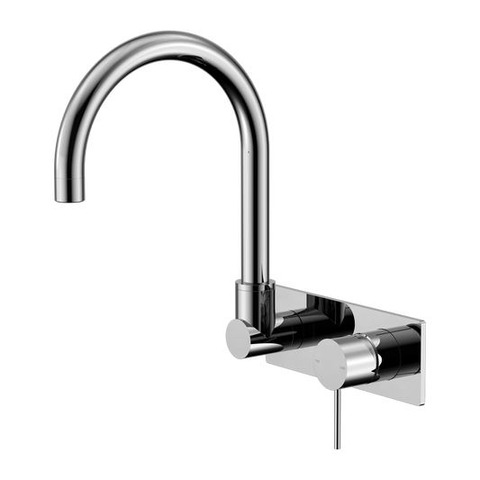 Mecca Wall Basin/Bath Mixer | Swivel Spout