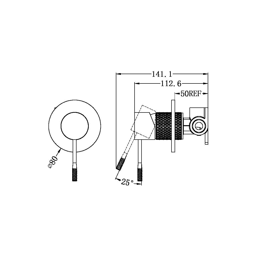 Opal Shower Mixer | 80mm Plate