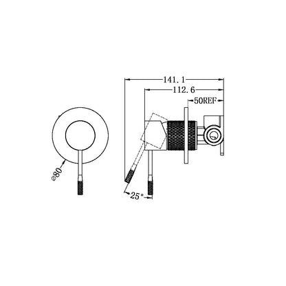 Opal Shower Mixer | 80mm Plate