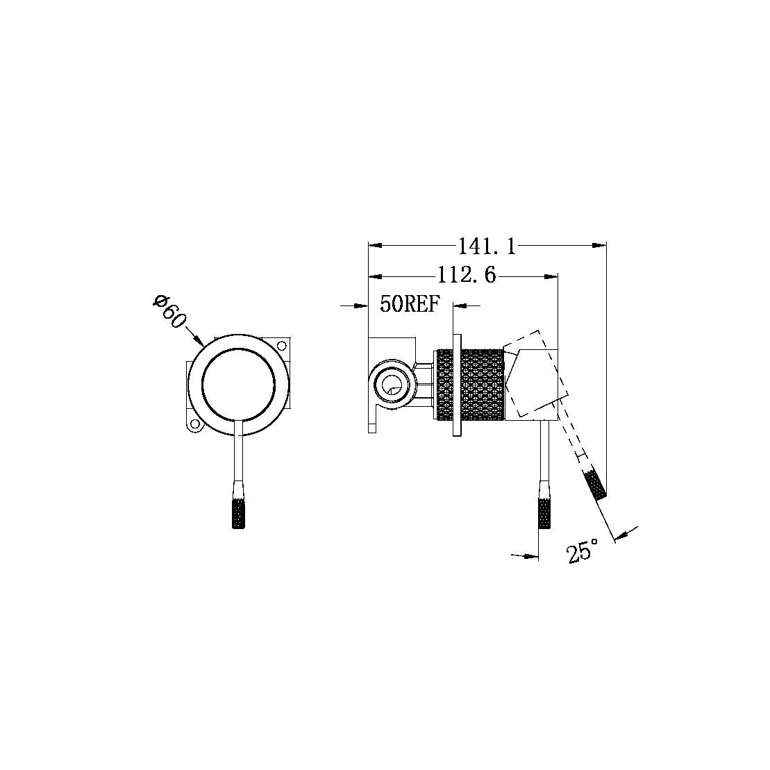 Opal Shower Mixer | 60mm Plate